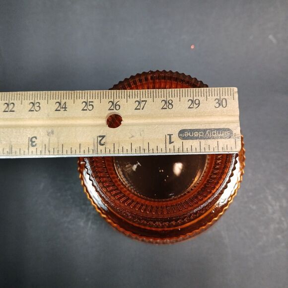 Peach Glass Candle Holder Replacement Base for LE Smith Renaissance Chimney Lamp - Picture 4 of 11